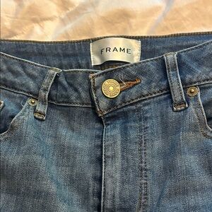 FRAME Denim Medium Blue Wide-Leg Jeans
